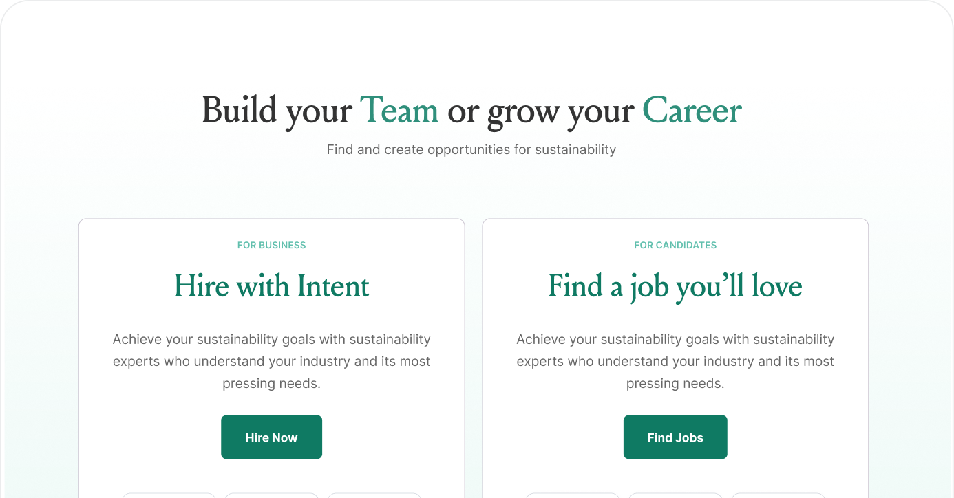 Hiring and job seeking presented as complementary journeys