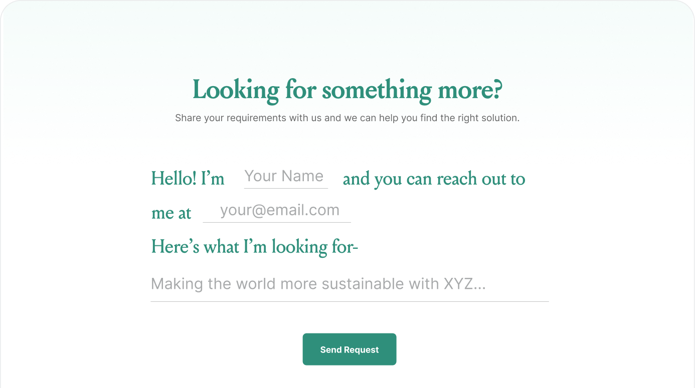 Fallback signup path for needs outside the predefined journeys